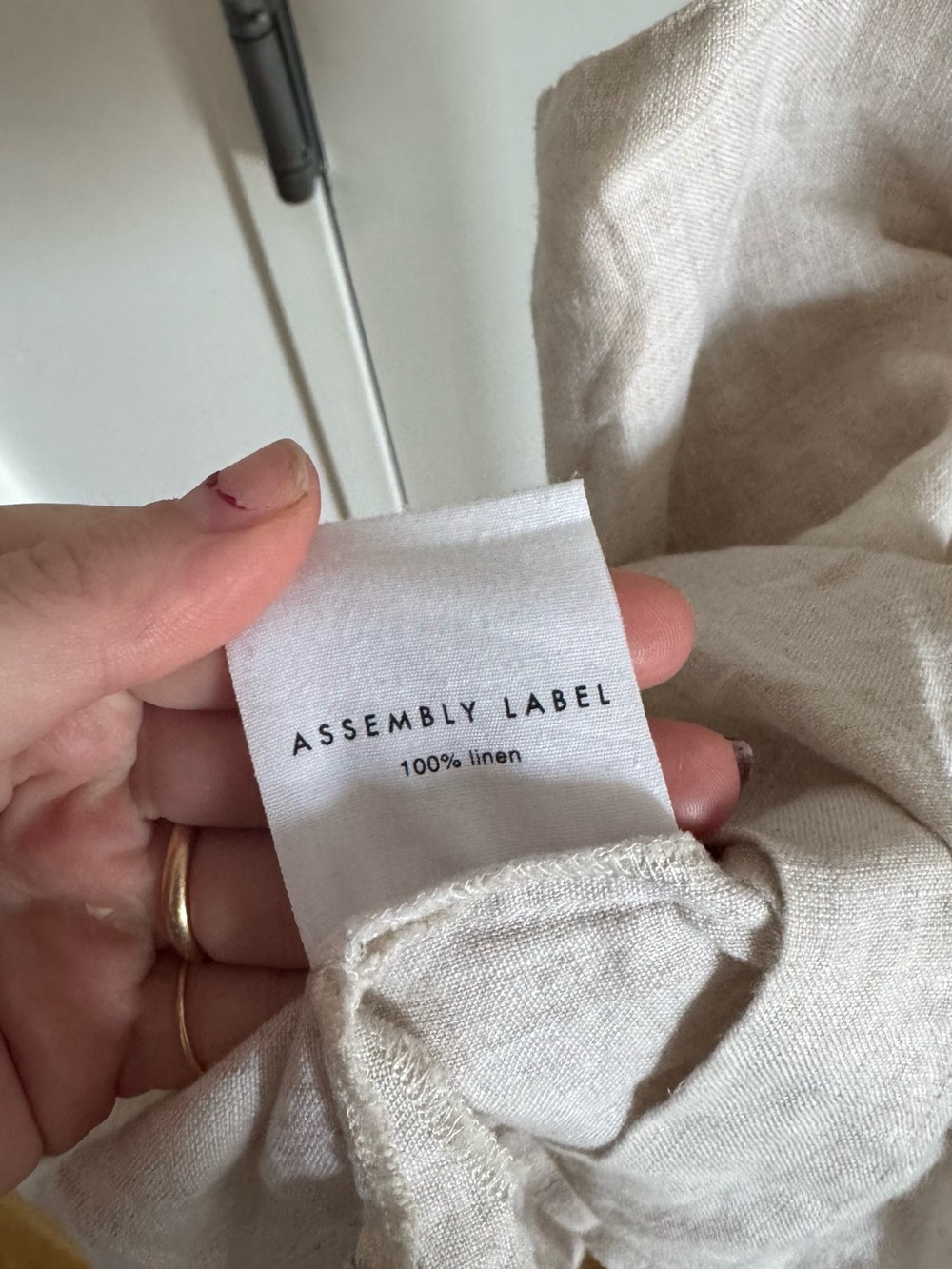 100% Linen Assembly Label Tank - Picture 4 of 4